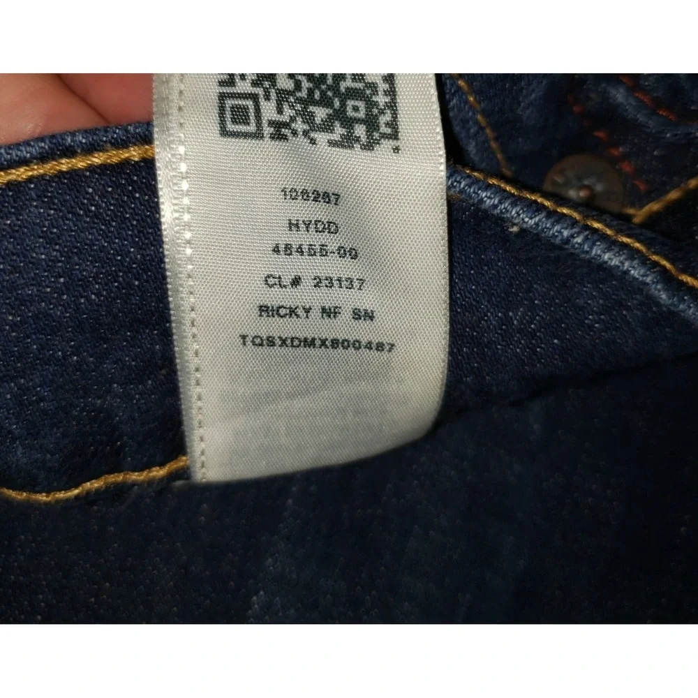 True Religion Ricky Relaxed‎ Straight Jeans Mens Dark Wash Sz 31 Waist is 33